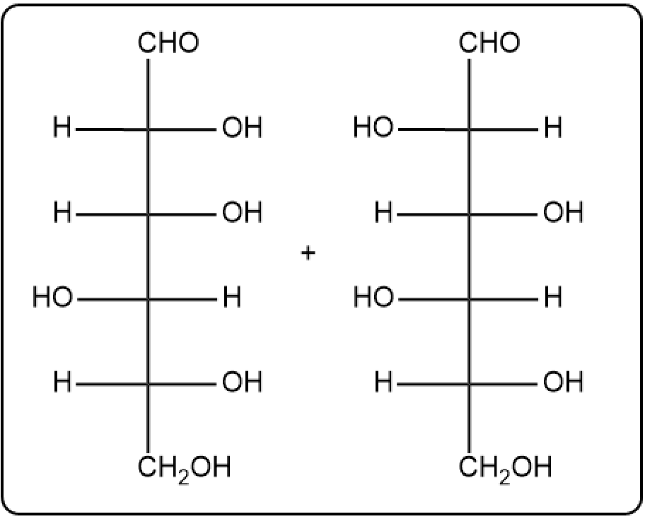 Fischer projections of D-sorbose and its aldehyde form.