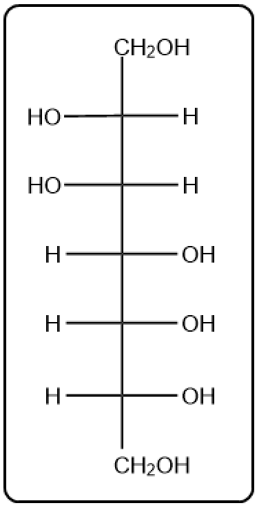 Another representation of volemitol, a seven-carbon sugar alcohol.