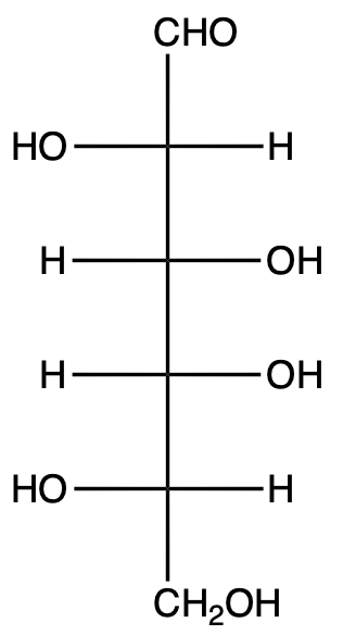 Fischer projection of D-altrose monosaccharide.