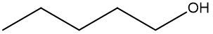 Skeletal formula of a linear chain with a hydroxyl group at the end.