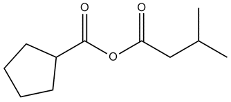 Line-angle formula of an alternative ester product from the reaction.