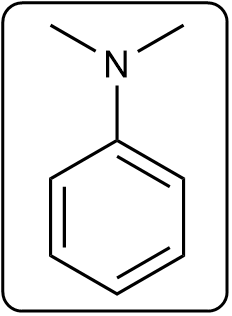 Line-angle formula for N-methylaniline without hydrogen labels.