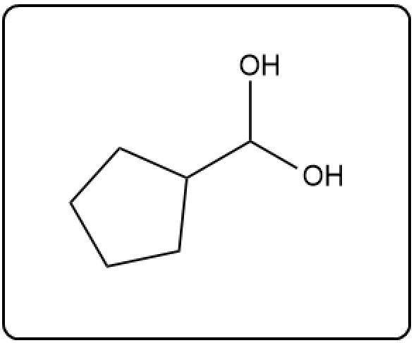 Chemical structure of a compound with two hydroxyl groups attached.