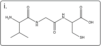 Line-angle structure of valylglycylserine for educational purposes.