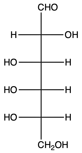 Fischer projection of D-altrose monosaccharide.