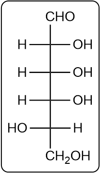 Fischer projection of D-glucose with a different arrangement of hydroxyl groups.