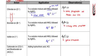 Test for Anions