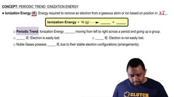 Periodic Trend: Ionization Energy (Simplified) Concept 1