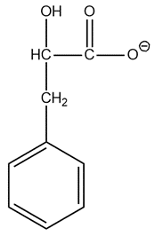 Structure of 4-hydroxyphenylpyruvate, another α-keto acid derivative.