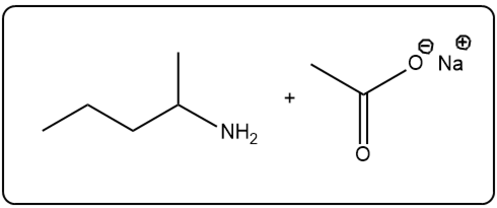 Reaction of 2-methylpentanamide with sodium and carboxylic acid.