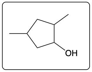 Product structure of hydration reaction with OH group attached.