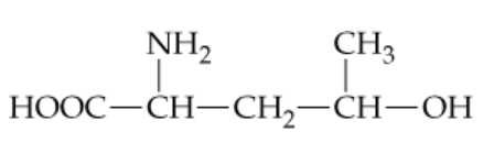 Structural formula of an unnatural amino acid with carboxylic acid and alcohol functional groups.
