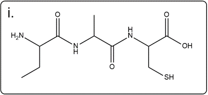 Line-angle structure of valylglycylserine for educational purposes.