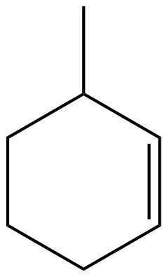 Chemical structure of 2-methylcyclohexanol for dehydration reaction.