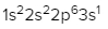 Electron configuration for magnesium with one electron in the 3s subshell.