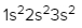 Incorrect electron configuration for magnesium with two electrons in the 3s subshell.