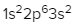 Electron configuration for magnesium: 1s² 2p⁶ 3s²