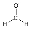 Structural formula of methanol, showing its molecular structure with oxygen and hydrogen.