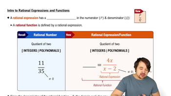 Intro to Rational Expressions and Functions