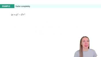 Sum & Difference of Cubes Example 11