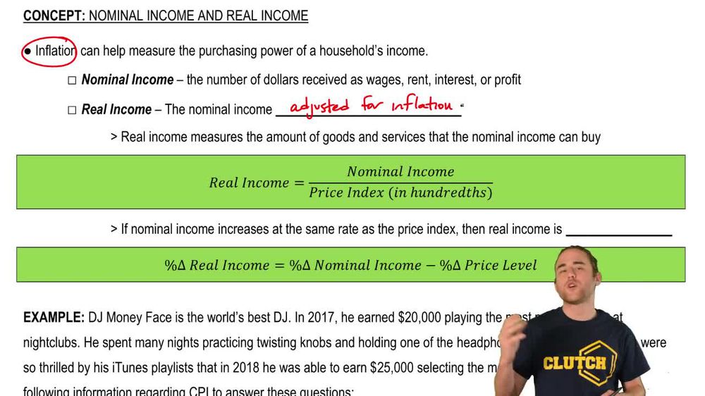 Nominal Income and Real Income