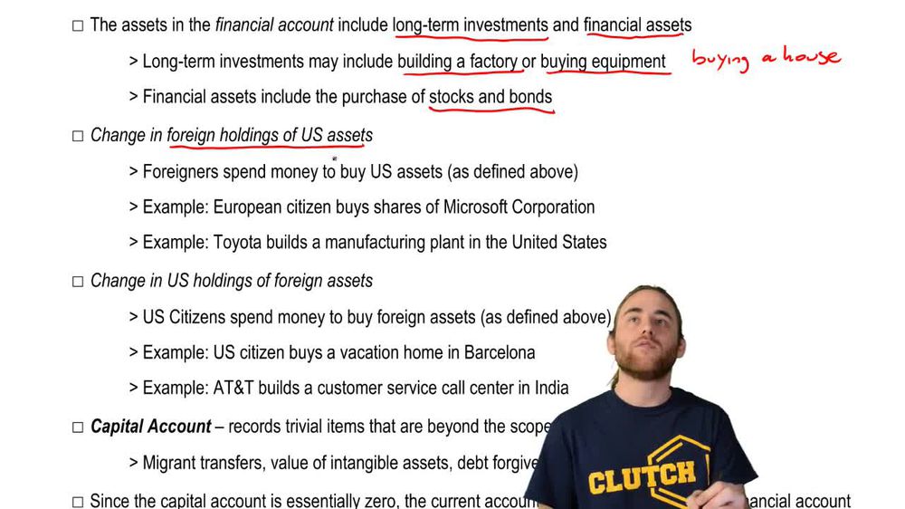 Balance of Payments: Financial Account and Capital Account