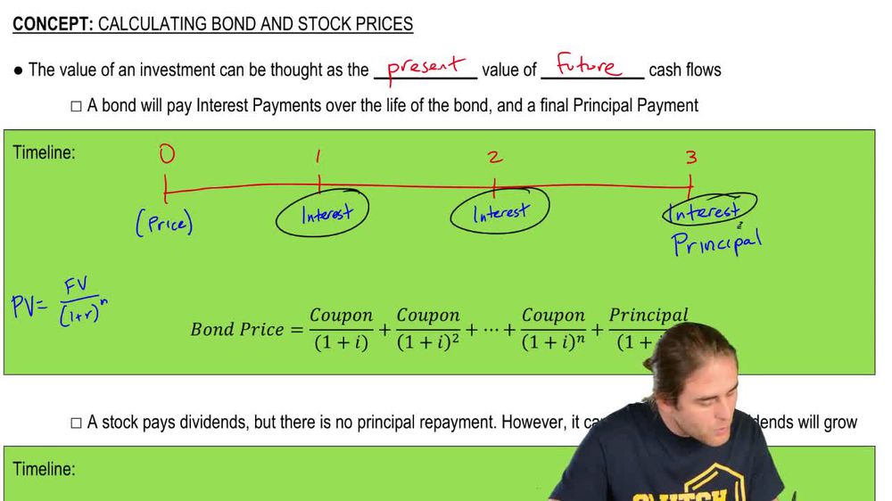 Calculating Stock and Bond Price