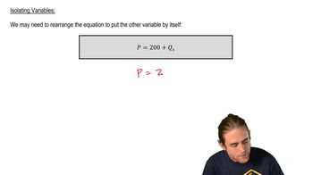 Isolating Variables in the Supply Equation