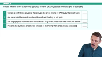 Inhibitors of Cell Wall Synthesis: Polypeptide Antibiotics & Isoniazid Example 1