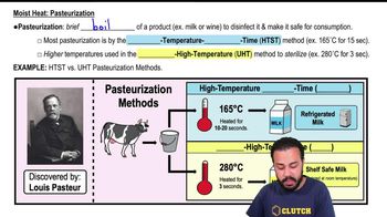 Moist Heat:Pasteurization