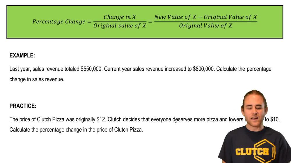 Calculating Percentage Change