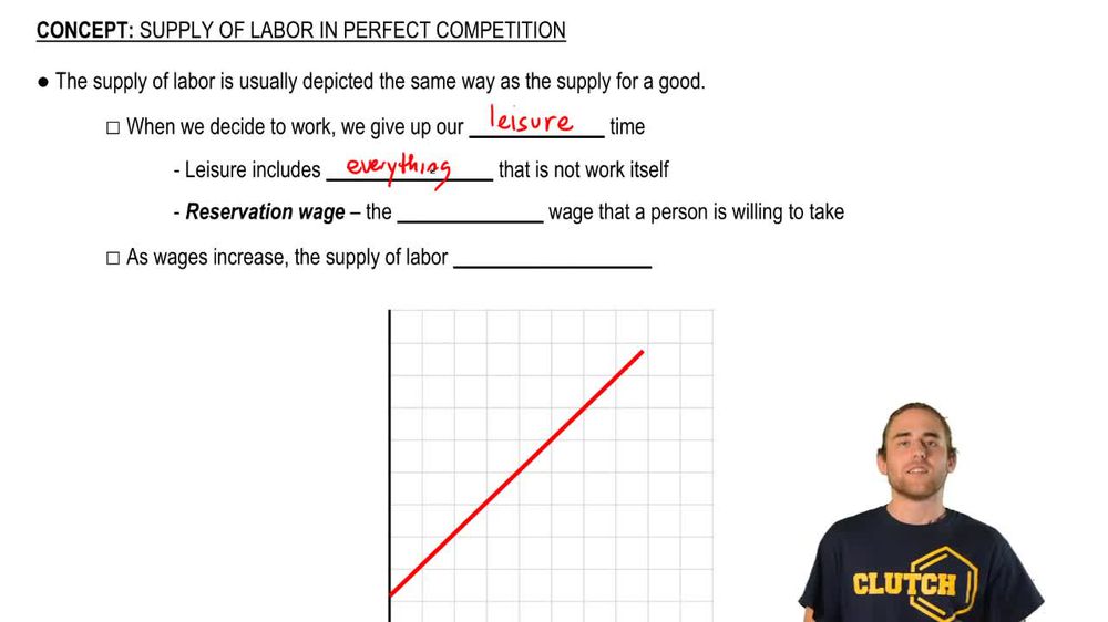 Supply of Labor in Perfect Competition