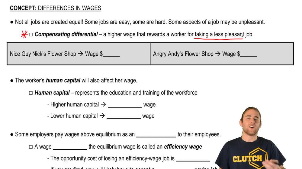 Differences in Wages:Compensating Differential and Human Capital