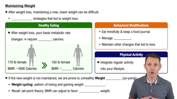 Maintaining Weight