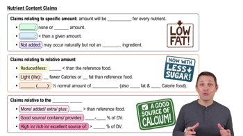 Nutrient Content Claims