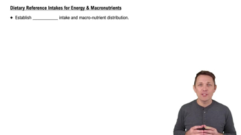 Dietary Reference Intakes for Energy & Macronutrients