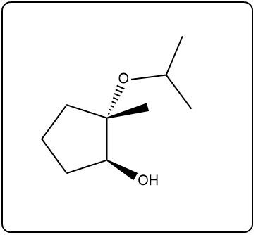 Epoxide reaction product structure showing a different stereochemistry.