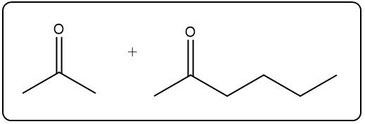Ozonolysis reaction showing two carbonyl products from the alkene.