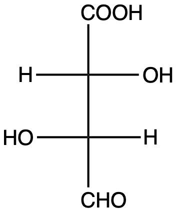 Fischer projection showing chiral centers for R and S assignment.