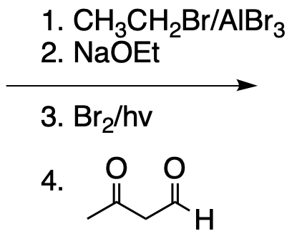 Another synthetic pathway for 2-cinnamylmalonaldehyde using different reagents.