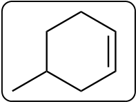 Cyclopentene structure, an alkene that can yield an alcohol in hydration.