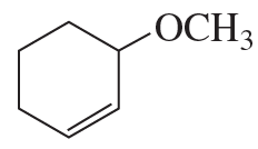 Cyclohexane structure with a methoxy group (OCH3) attached, illustrating a radical reaction concept.