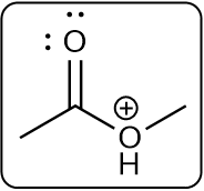 Another molecular structure of a conjugate acid with the most acidic atom highlighted.