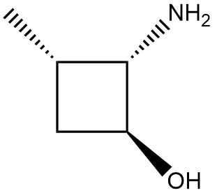 Chemical structure with NH2 and OH groups on a square, indicating a reaction mechanism.