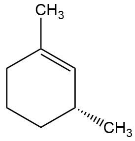 Option B: (R)-1,3-dimethylcyclohex-1-ene