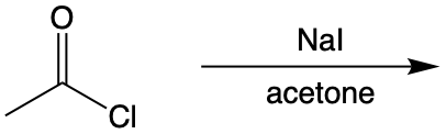 Reactions for nucleophilic acyl substitution in organic chemistry.