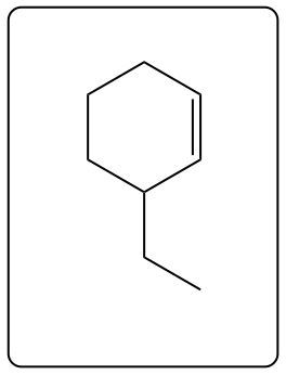 Chemical structure of a cyclohexane derivative with a double bond and a substituent.