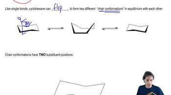 How chairs flip from one conformation to another