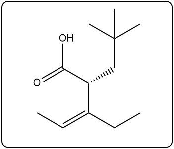 Final product of the Claisen rearrangement with hydroxyl and carbonyl groups.