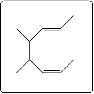 Chemical structure representing a product of a photochemical electrocyclic reaction.